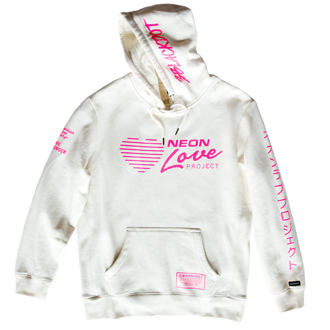NEON LOVE PROJECT™ | NEON DEATH PULLOVER HOODIE (NATURAL)